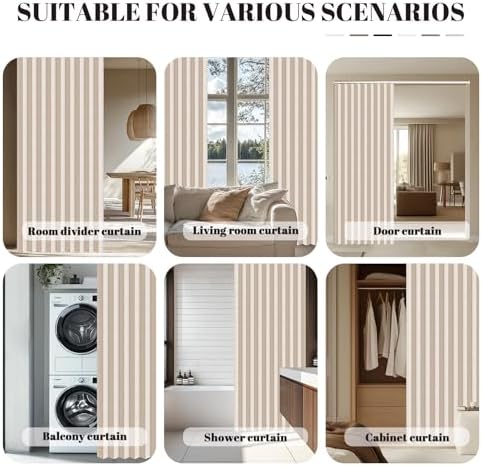 AJAZZ Biscotti Beige Door Curtain 44W x 78L