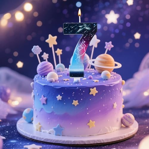 SAVITA Star Number 7 Birthday Candle Decor