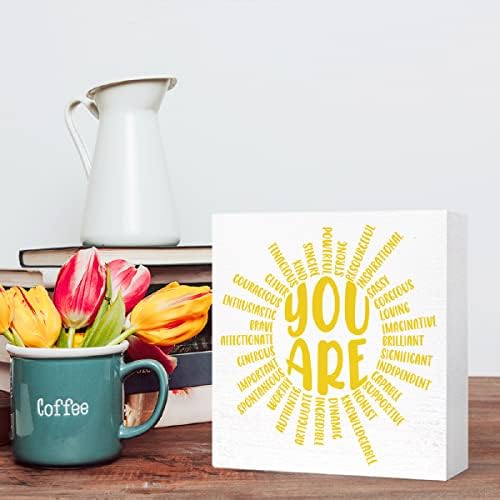 Inspirational Wooden Block Sign You Are Sun