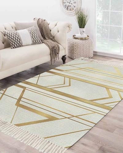 SEVENBABU 4x6 Area Rug with Tassels