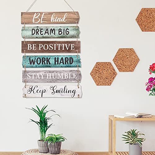 Blulu 6 Piece Rustic Wooden Wall Sign Decor 1