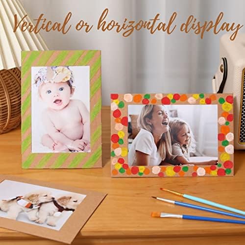 50 Pack 4x6 Kraft Paper Photo Frames with Easel