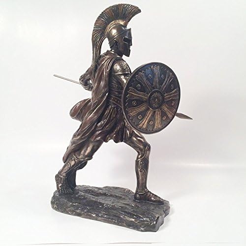 Achilles Unleashed Statue with Spear and Shield