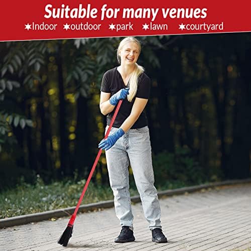 8-Piece Heavy Duty Angle Broom Set with Coated Metal Handle