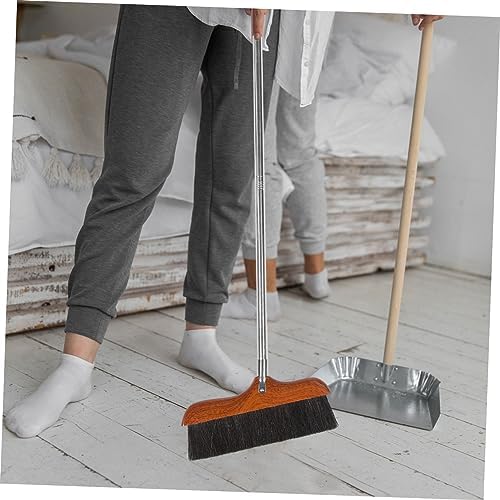 Long Handle Broom with Soft Bristles and Stainless Steel Pole