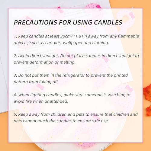 Pink Bow Number 3 Birthday Candle Decor