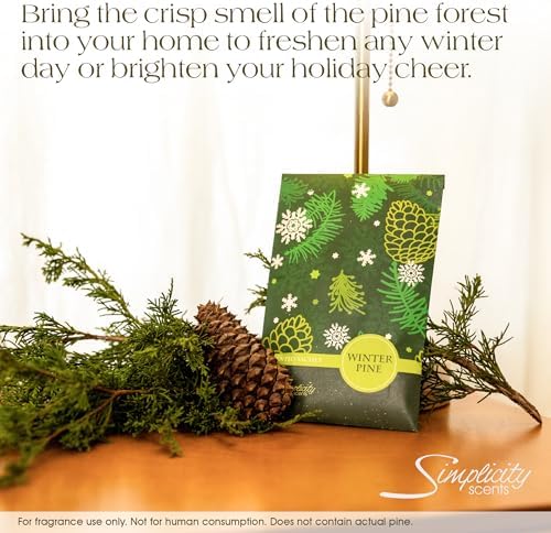 Winter Pine Scented Sachets Pack of 3 Made in USA