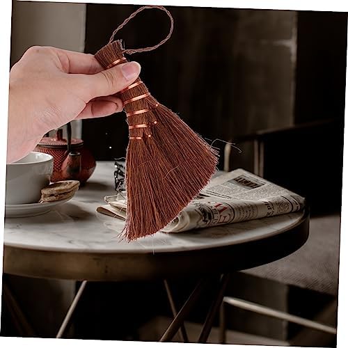 Compact Broom Tool Mini Brown Broom for Home Cleaning