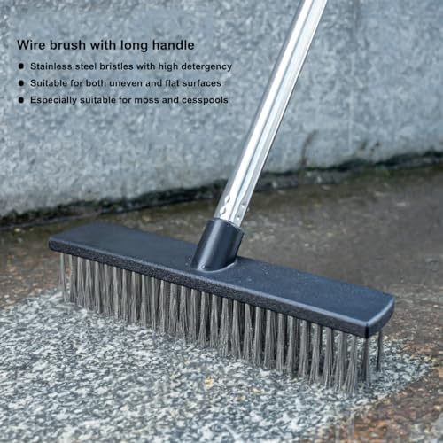 Xifando Heavy-Duty Push Broom - 106 Stainless Steel Bristle