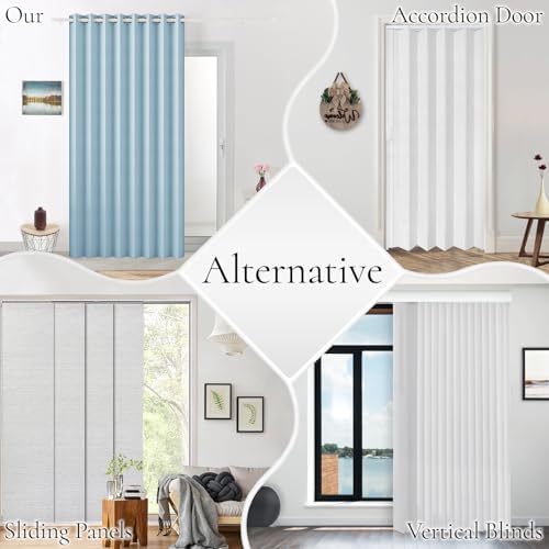 100 Blackout Magnetic Curtain Panel - W45 x L80 Blue