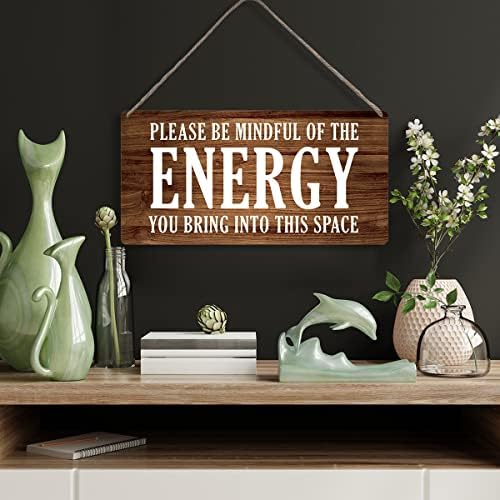 MIGUMUTU Country Style Wall Decor Mindful Quote Wooden Sign