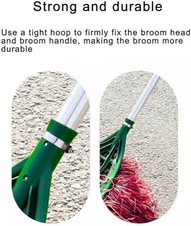 Heavy-Duty Push Broom with 78-Inch Handle for Courtyards and Garages