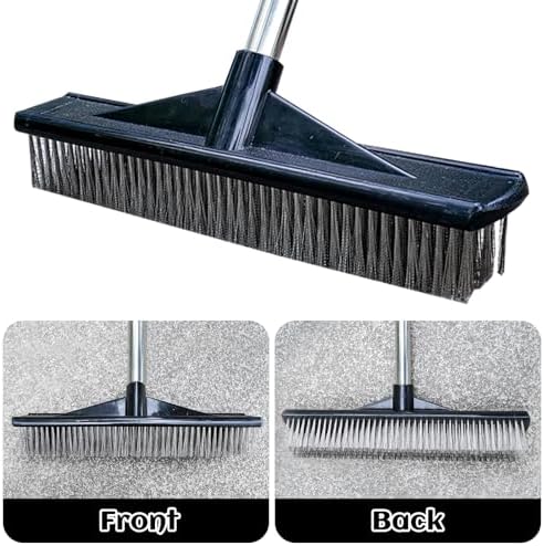HRADHOL Heavy Duty Push Broom with Stainless Steel Bristles