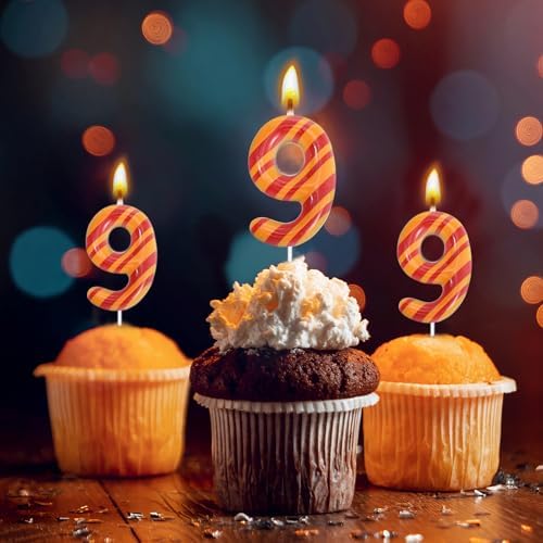 DERTE Number 9 Magic Wizard Birthday Candle