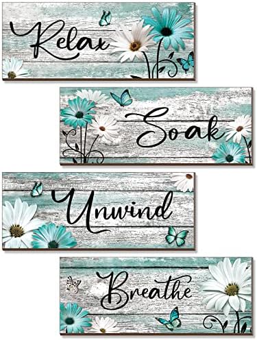 Sunnyray 4 Pcs Rustic Wall Decor Set