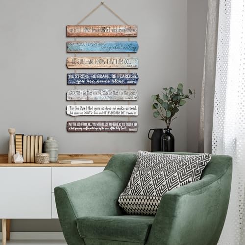 Yookeer Bible Verse Wall Art Set with 7 Pieces