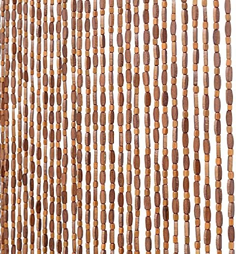 FlavorThings Bohemian Bamboo Beaded Curtain 36x79inch