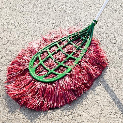Heavy-Duty Push Broom with 78-Inch Handle for Courtyards and Garages