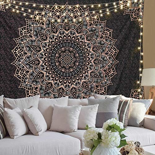 Edeesky Black Mandala Wall Hanging Tapestry