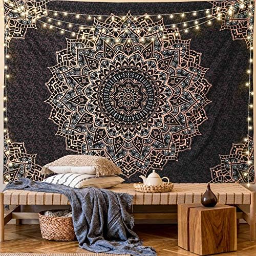 Edeesky Black Mandala Wall Hanging Tapestry