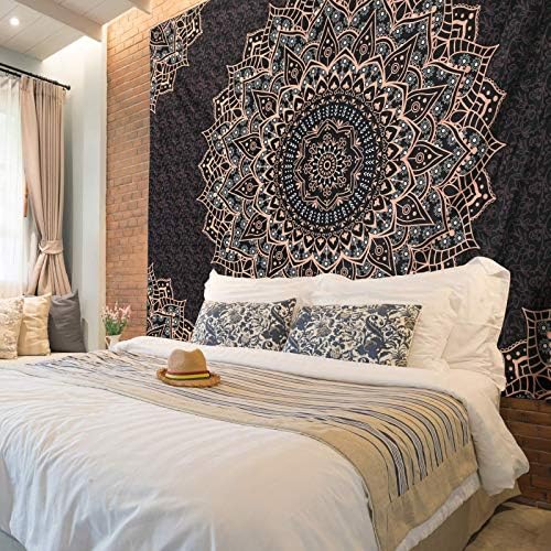 Edeesky Black Mandala Wall Hanging Tapestry