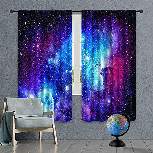 Riyidecor Galaxy Nebula Curtains 2 Panels