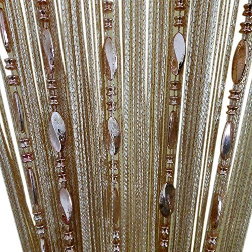ZiDeTang Door Curtain with Big Buttons and Beaded Fringe