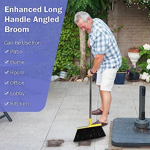Roshtia 8 Pcs Heavy Duty Broom Set with Long Handle